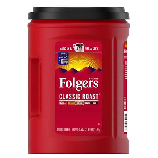 Folger Classic Roast Ground Coffee (43.5 oz.) - Pack of 1